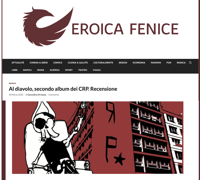 Eroica Fenice - recensione di Al Diavolo di CRP Collettivo Rivoluzionario Protosonico