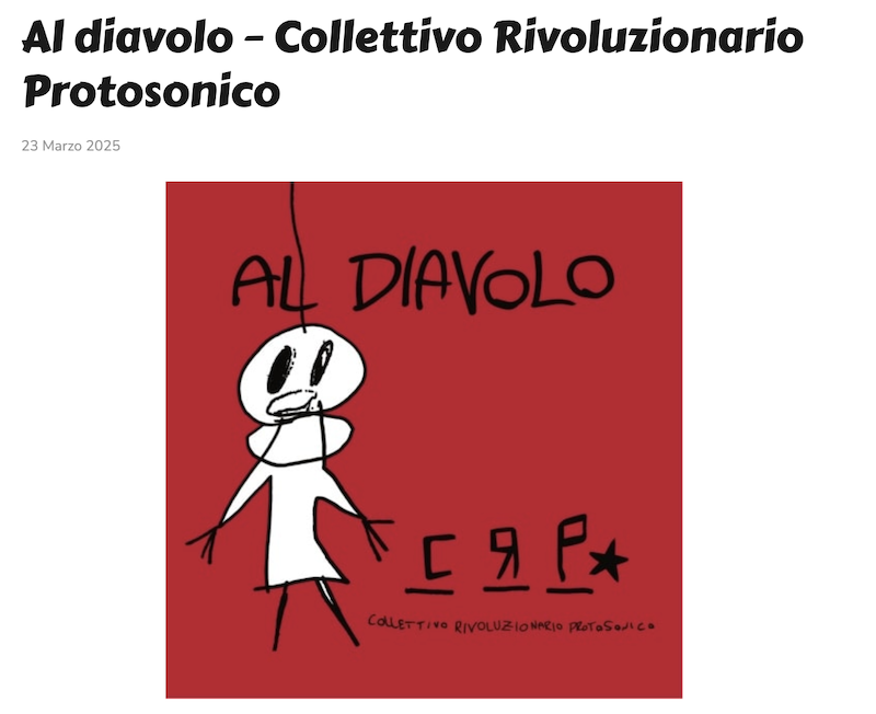 Foxyladyascolta - recensione di Al Diavolo di CRP Collettivo Rivoluzionario Protosonico